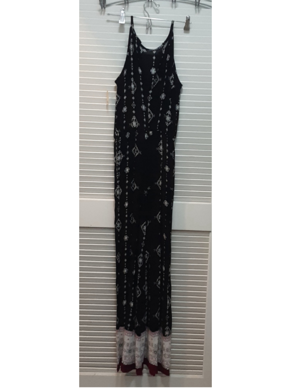 Women's Mudd Jumpsuit XS Black White Floral Print High Neck
